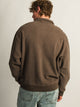 KOLBY RELAXED FIT QUARTER ZIP - CHOCOLATE