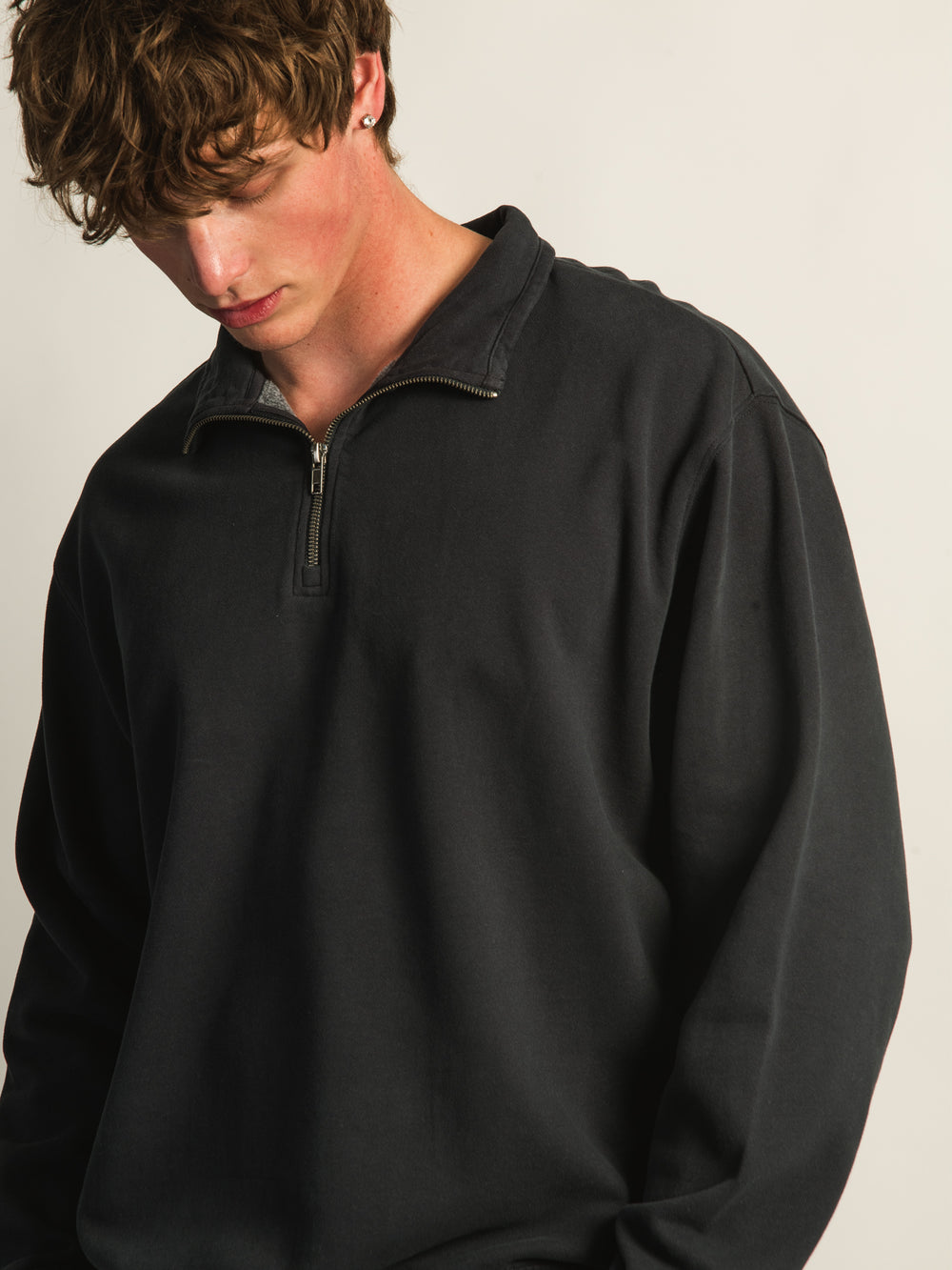 KOLBY RELAXED FIT QUARTER ZIP - NAVY