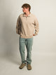 KOLBY RELAXED FIT QUARTER ZIP - PEBBLE