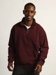 KOLBY RELAXED FIT QUARTER ZIP SWEATER - PLUM