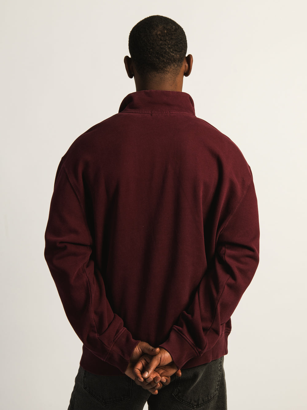 CHANDAIL KOLDY ¼ ZIP COUPE DÉCONTRACTÉE - PRUNE