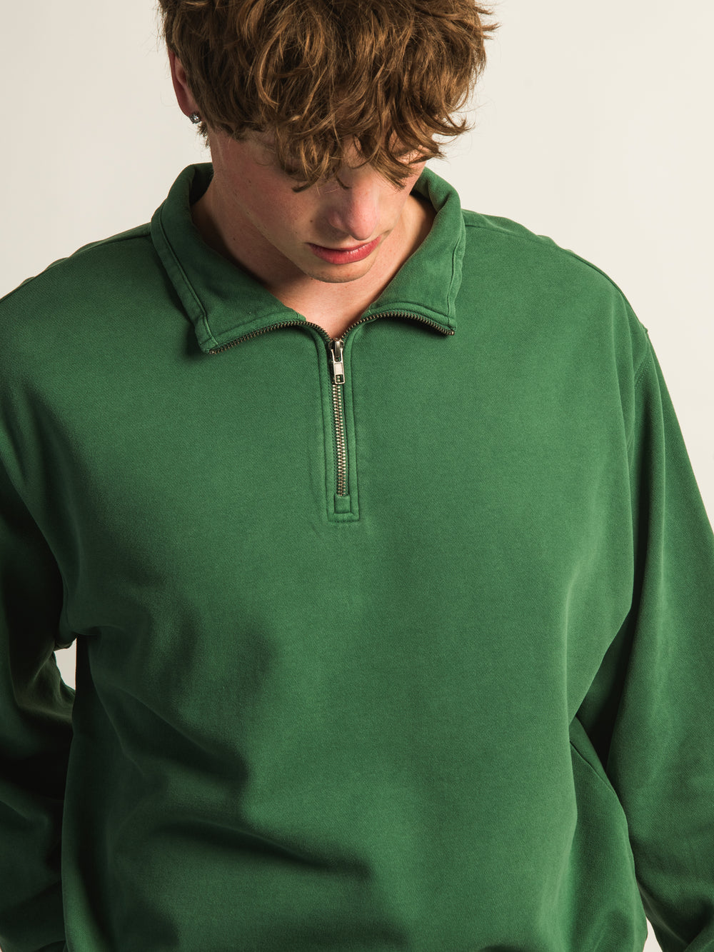 KOLBY RELAXED FIT QUARTER ZIP - PINE