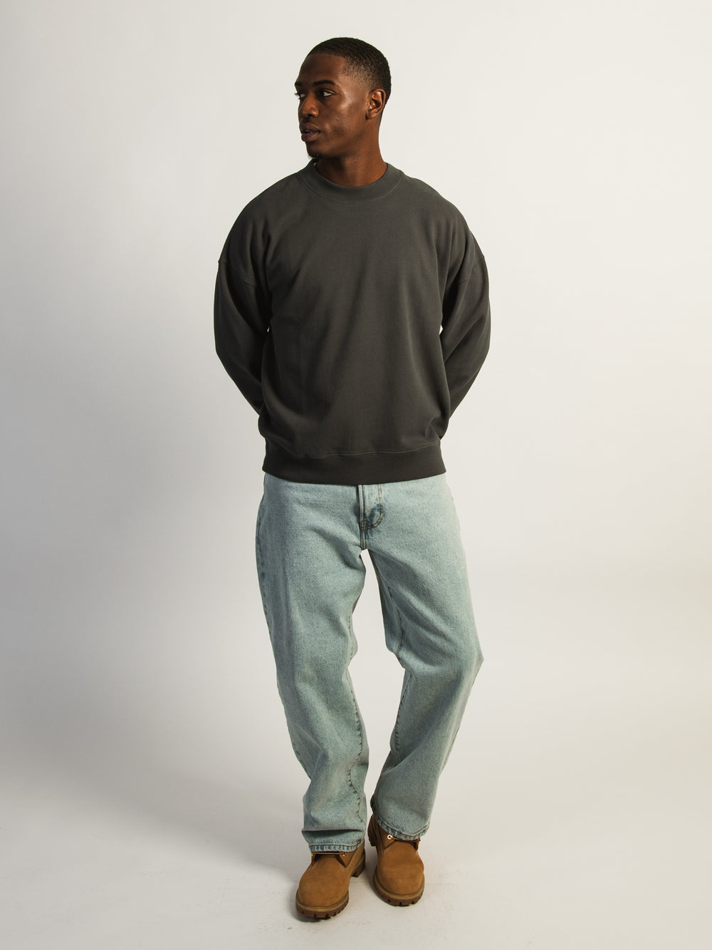 CHANDAIL KOLBY CREW COUPE DÉCONTRACTÉE - ASH