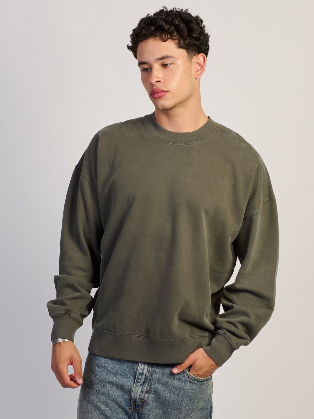 KOLBY RELAXED FIT CREW - FOREST
