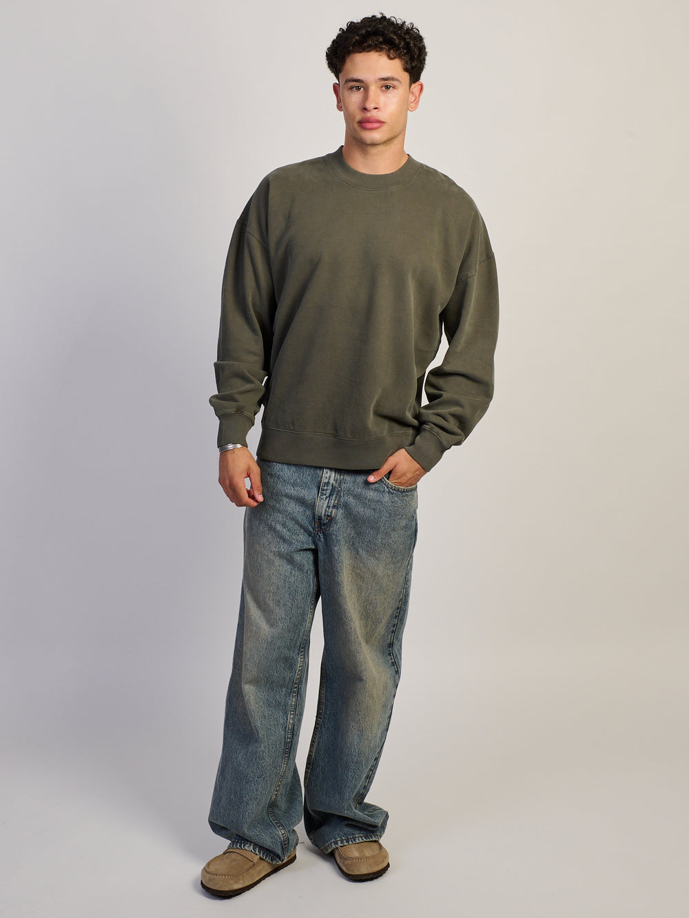 KOLBY RELAXED FIT CREW - FOREST