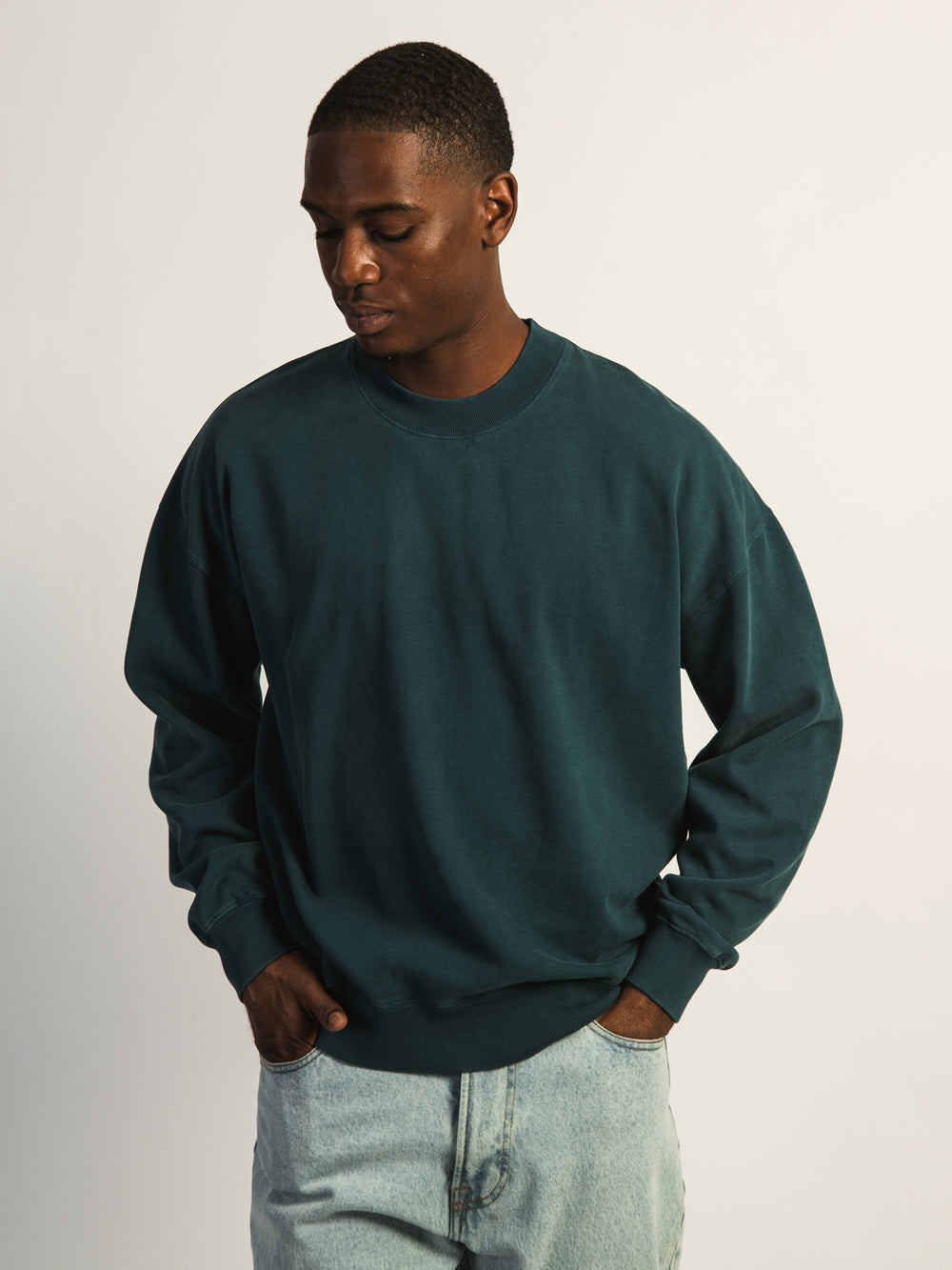 KOLBY RELAXED FIT CREW - TEAL