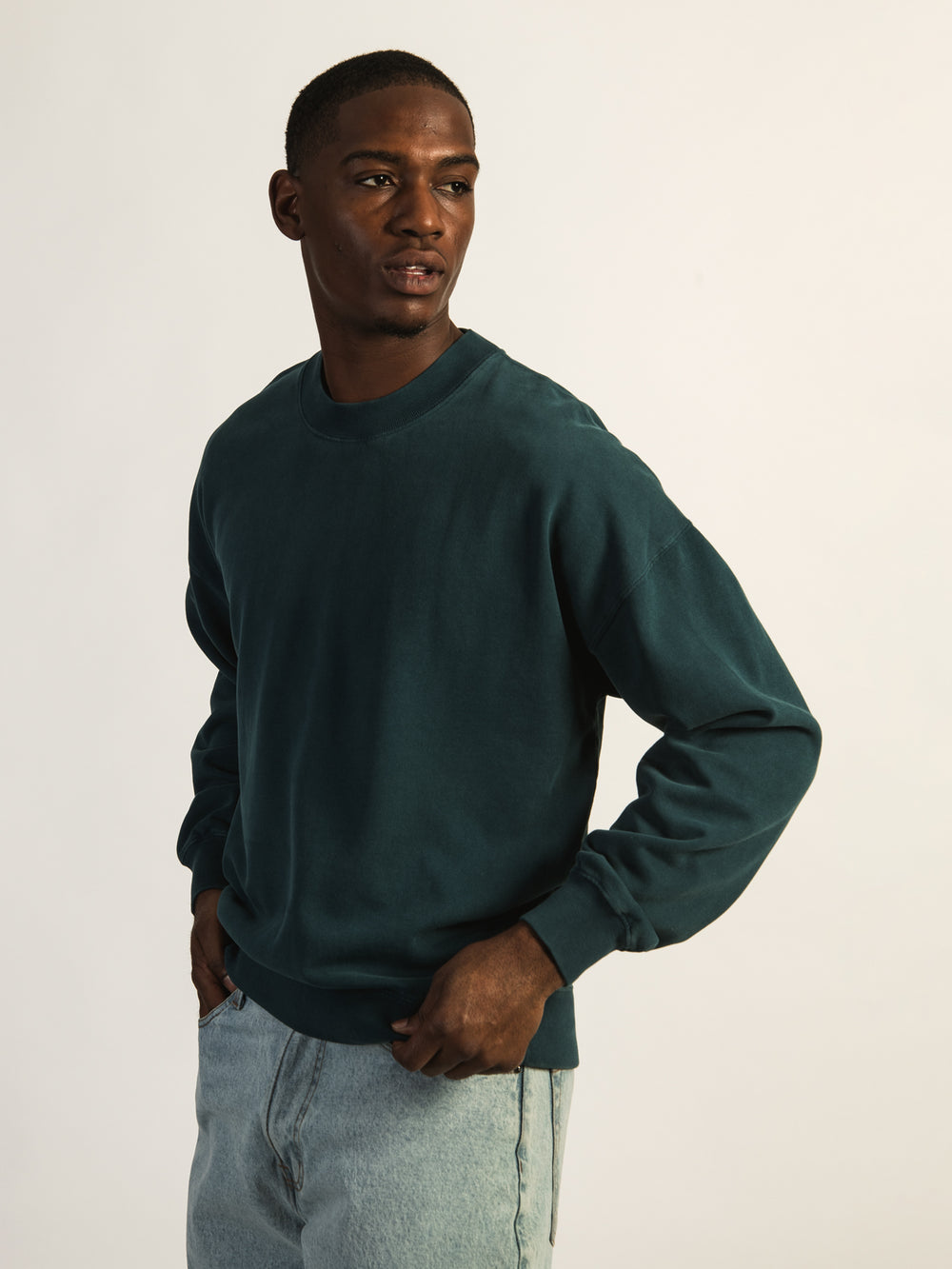 KOLBY RELAXED FIT CREW - TEAL