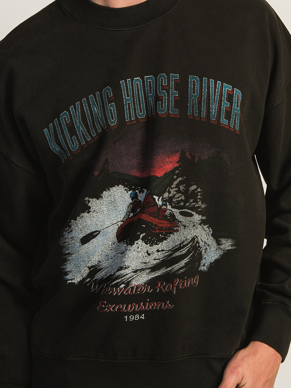KOLBY RELAXED FIT GRAPHIC CREW - KICKING HORSE RIVER