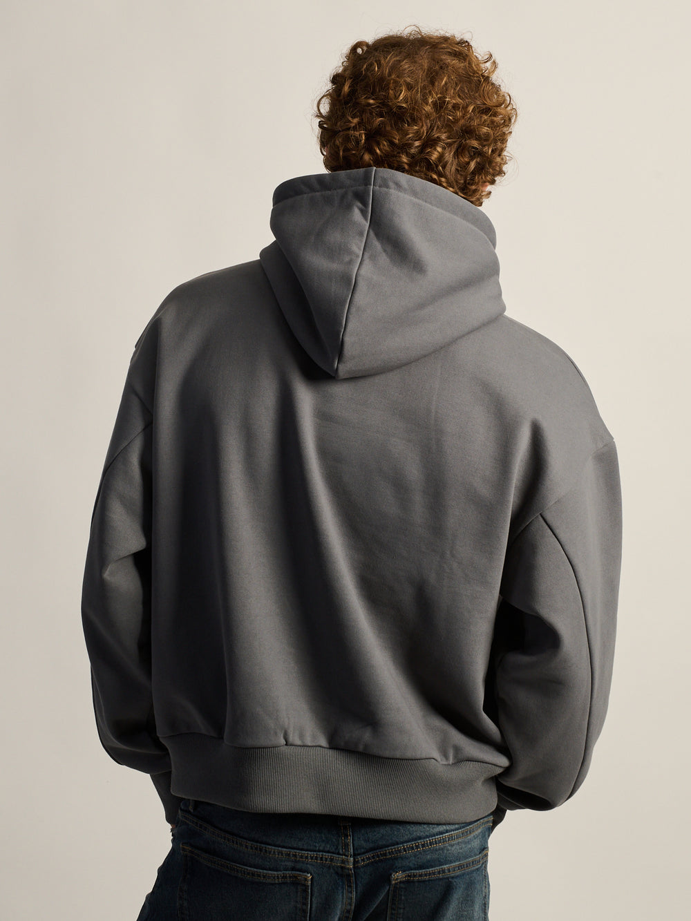 KOLBY SHORT CUT HEAVYWEIGHT SWEAT À CAPUCHE - CHARBON