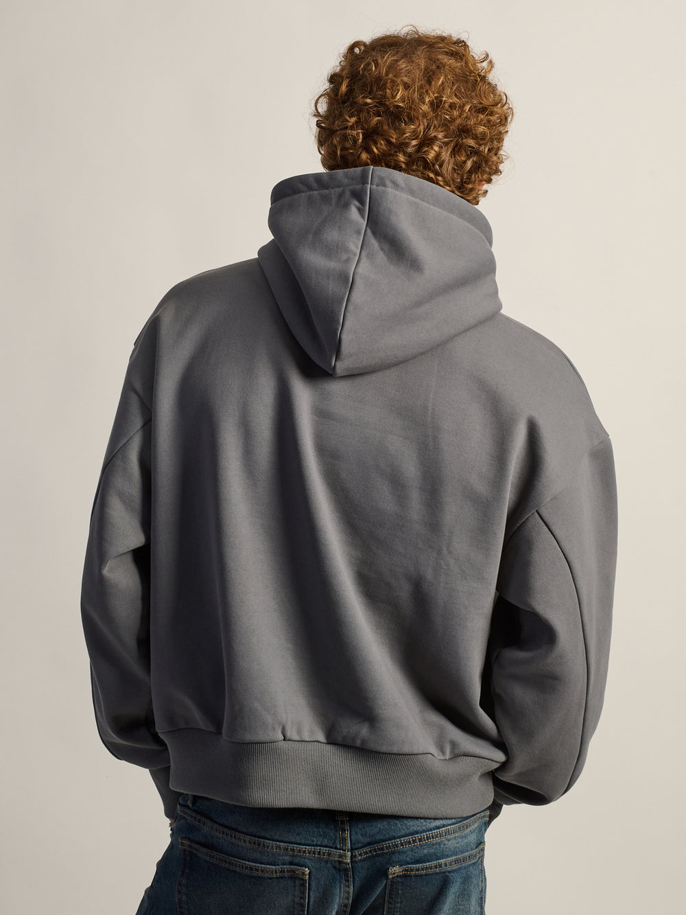 KOLBY SHORT CUT HEAVYWEIGHT SWEAT À CAPUCHE - CHARBON