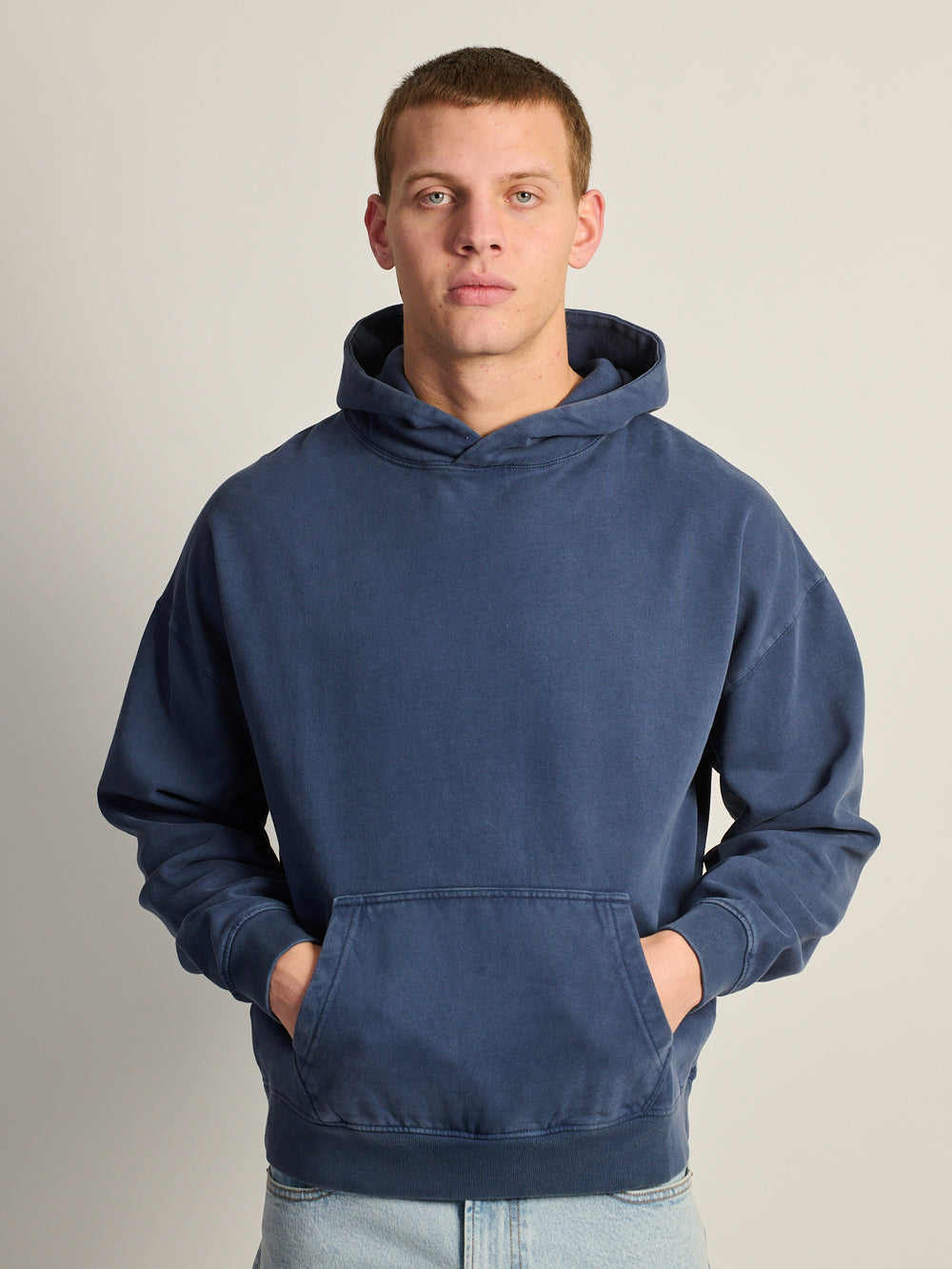 KOLBY RELAXED FIT HOODIE - BLUE