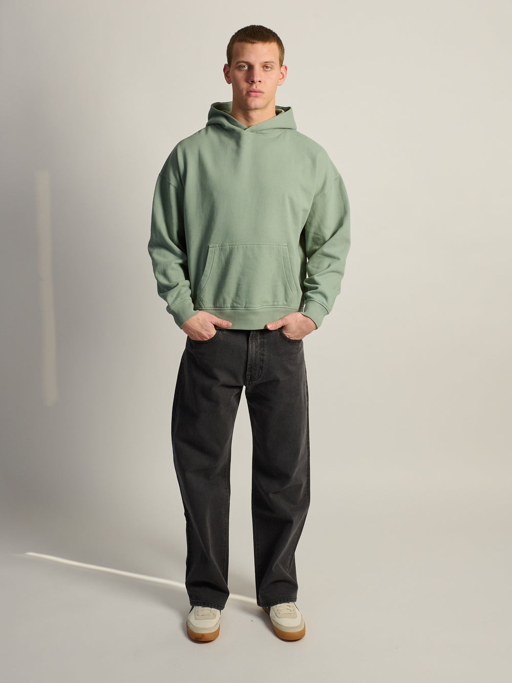KOLBY RELAXED FIT HOODIE - DUSTY GREEN