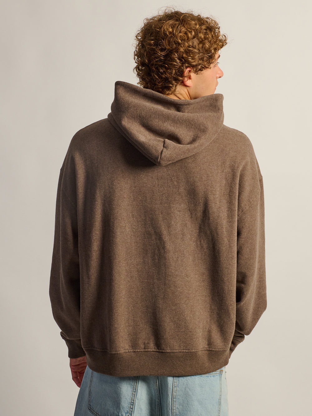 KOLBY SWEAT À CAPUCHE COUPE RELAXÉE - CHOCOLAT CHINÉ