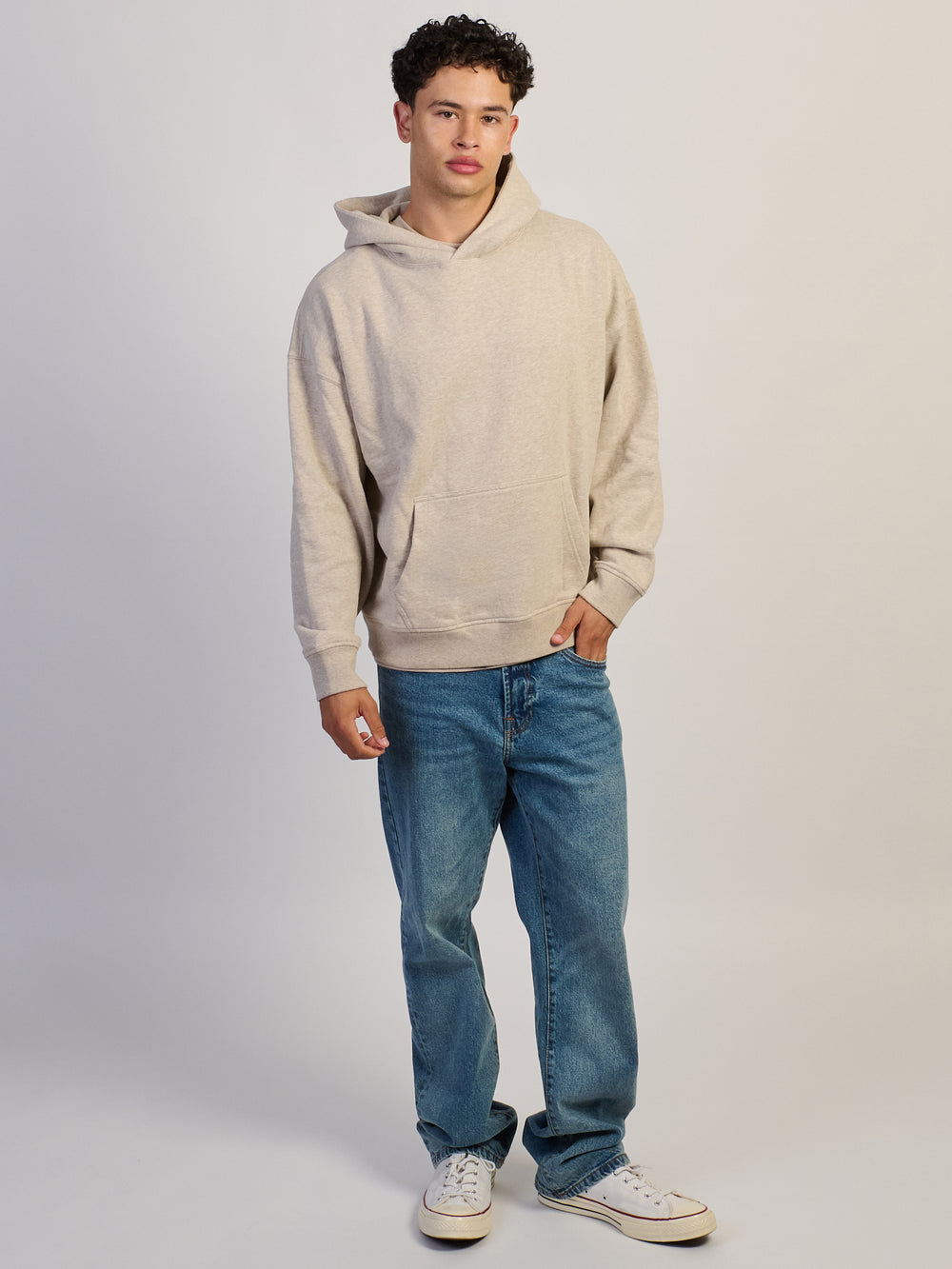 KOLBY RELAXED FIT HOODIE - OATMEAL