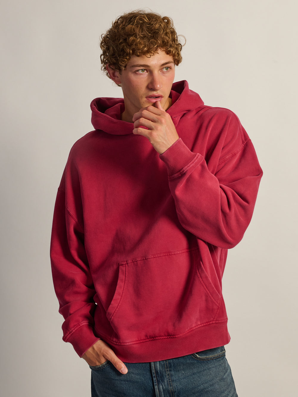 HOODIE DÉCONTRACTÉ KOLBY - ROUGE