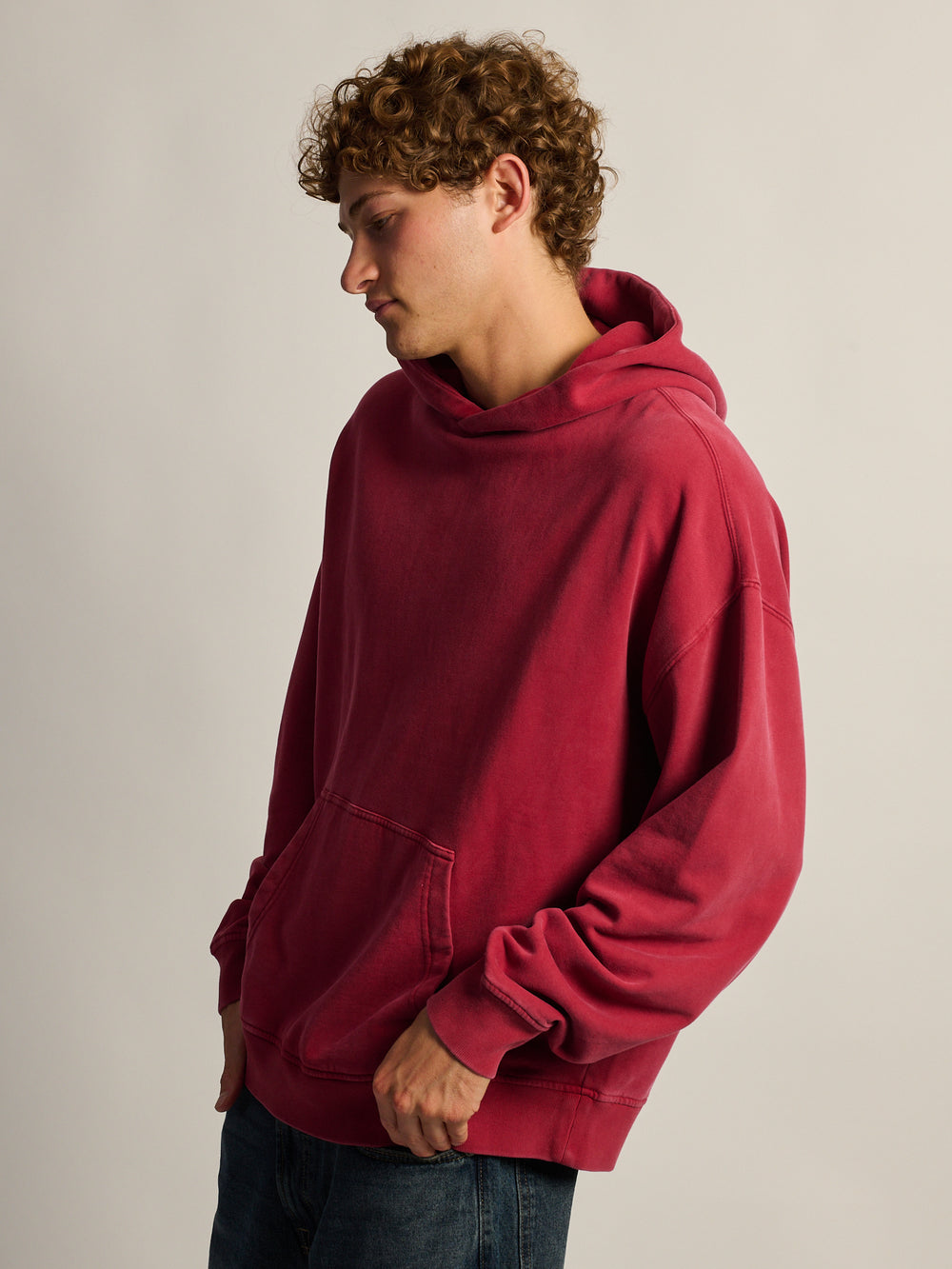 KOLBY RELAXED FIT HOODIE - RED