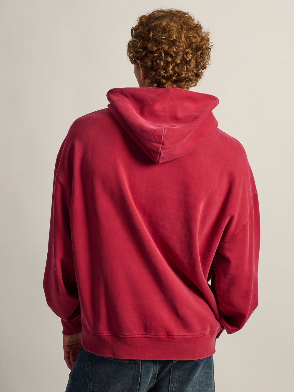 KOLBY SWEAT À CAPUCHE COUPE RELAXÉE - ROUGE