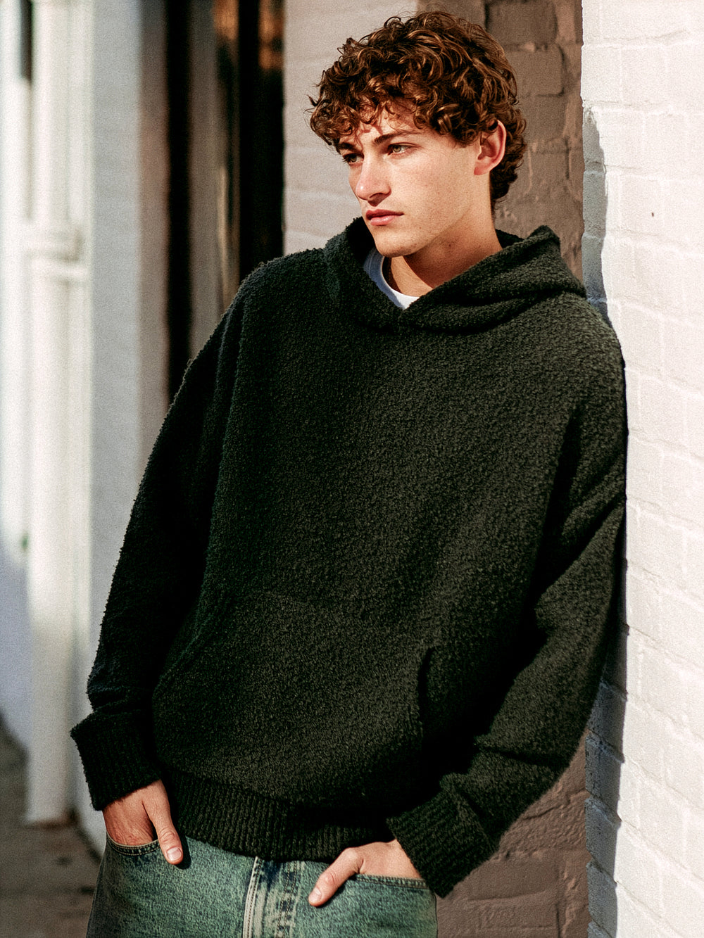 HOODIE KOLBY AMPLE & TEXTURÉE – FOREST