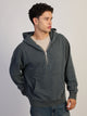 KOLBY RELAXED FIT QUARTER ZIP HOODIE - CHARCOAL