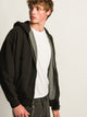 KOLBY RELAXED CREW FIT FULL ZIP HOODIE - BLACK