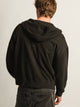 KOLBY RELAXED CREW FIT FULL ZIP HOODIE - BLACK