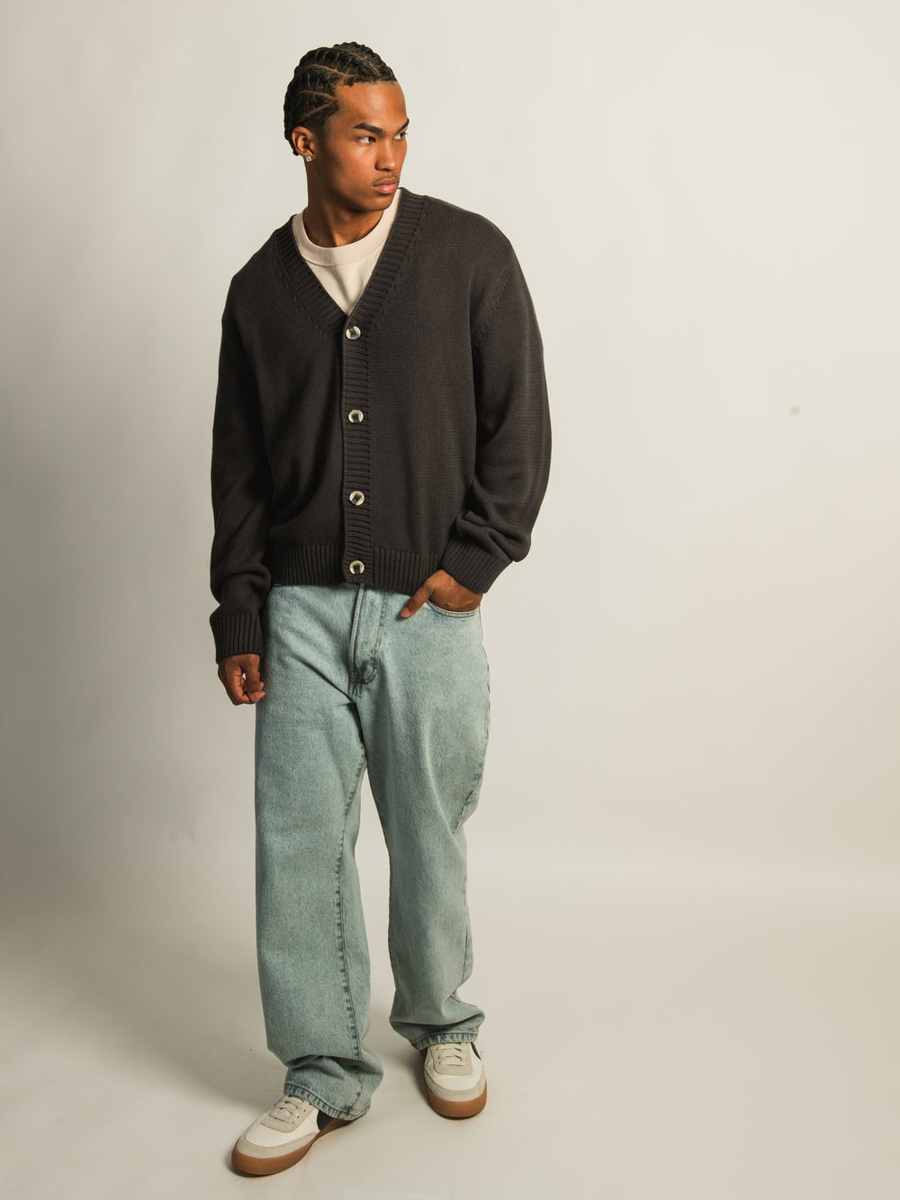 CARDIGAN KOLBY BOXY - NOIR