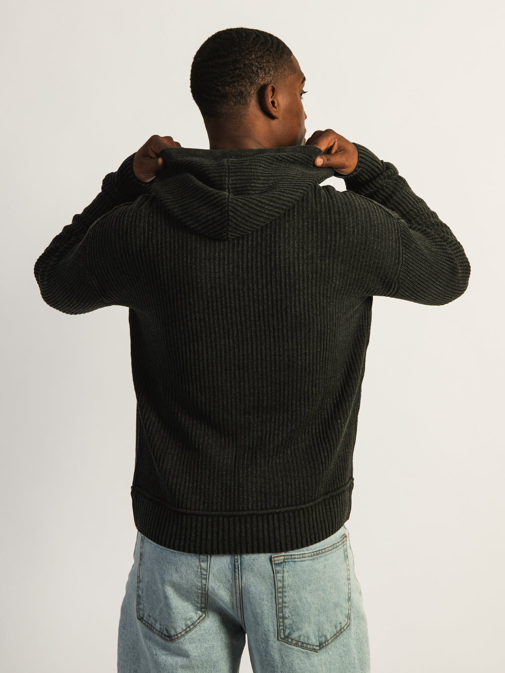 KOLBY SWEATER HOODIE - BLACK