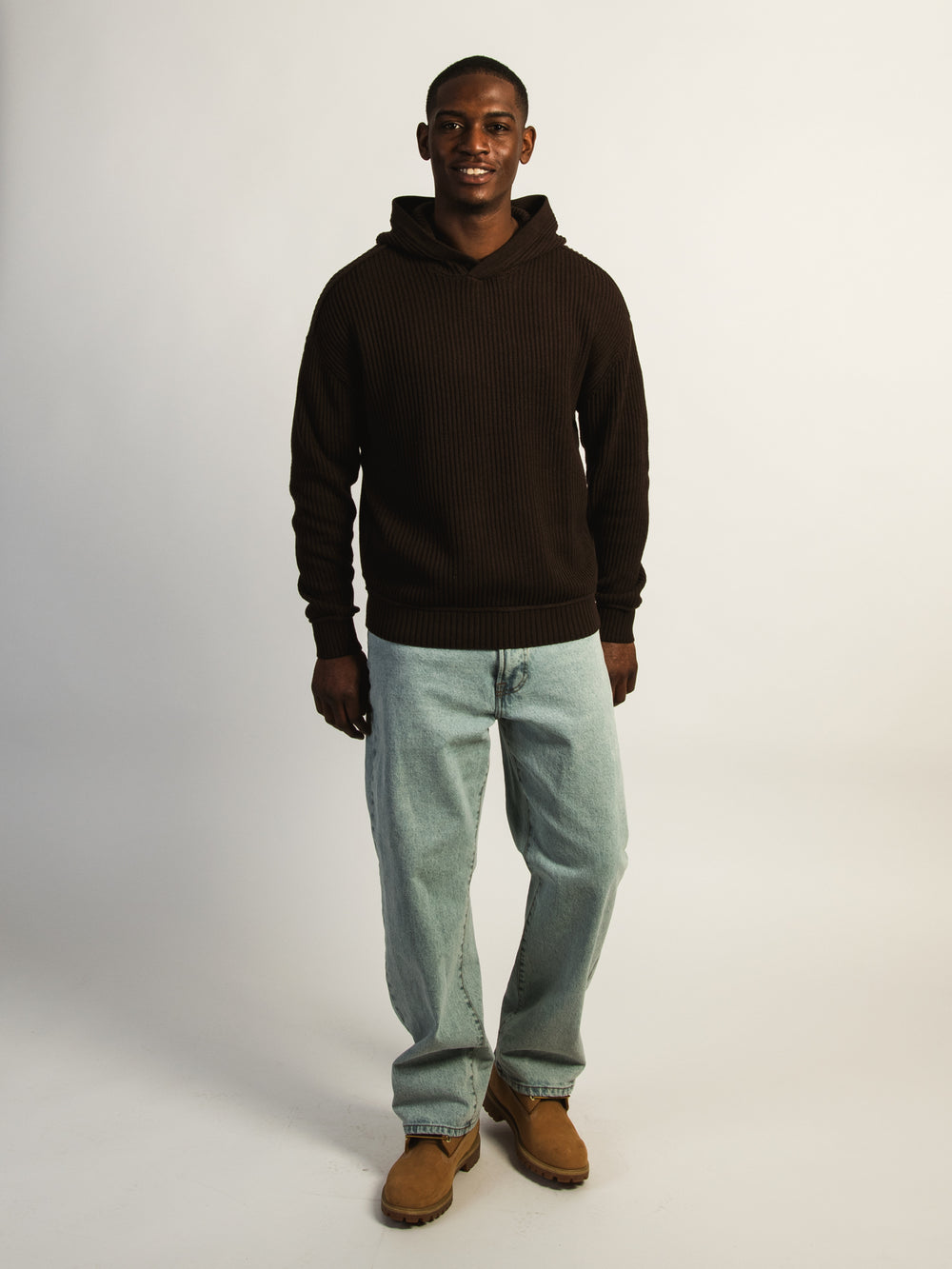 KOLBY SWEATER HOODIE - CHOCOLATE
