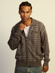 KOLBY COLLARED ZIP UP - CHARCOAL