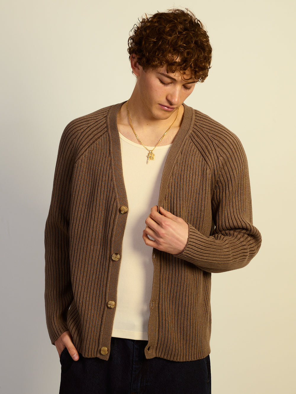 CARDIGAN KOLBY CÔTELÉ - IRON