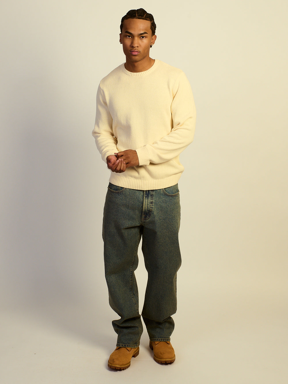 KOLBY LIGHTWEIGHT SWEATER - NATURAL