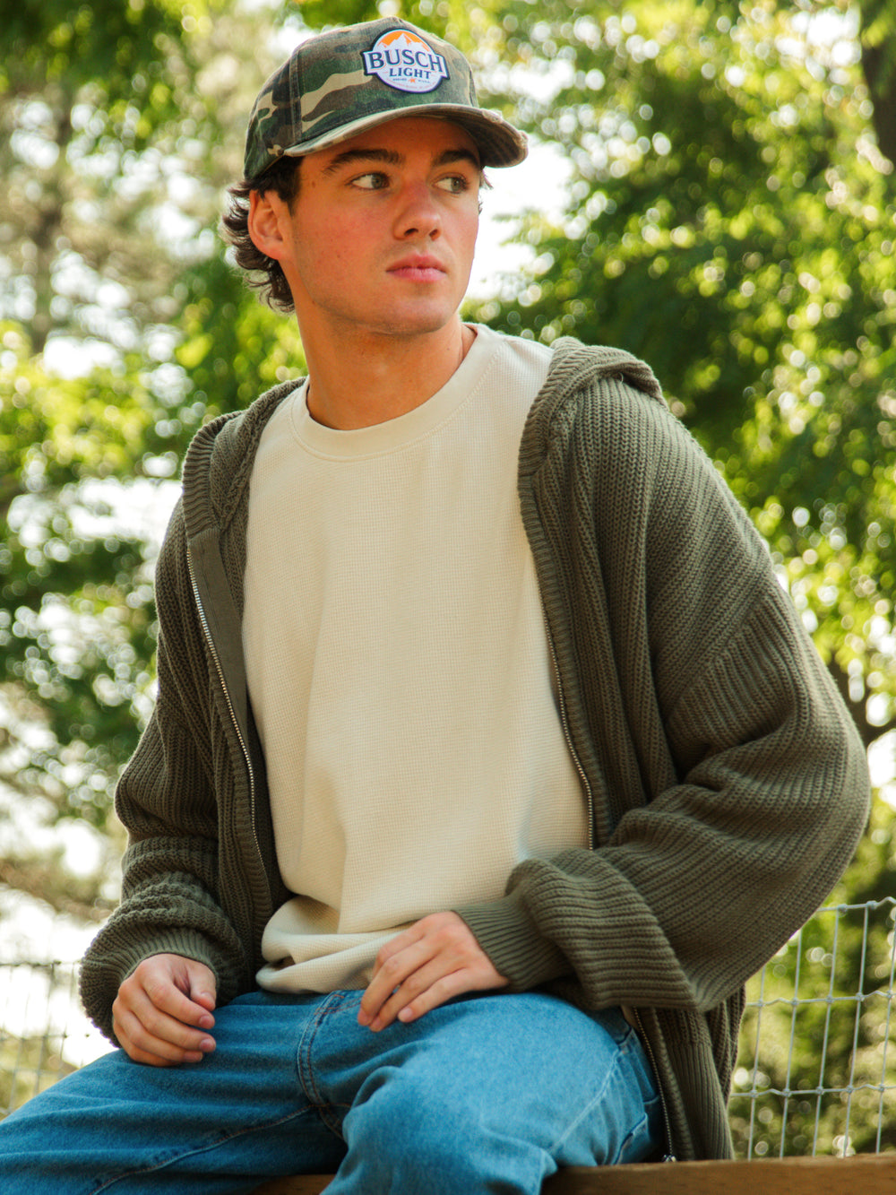 KOLBY SWEATER HOODIE - OLIVE