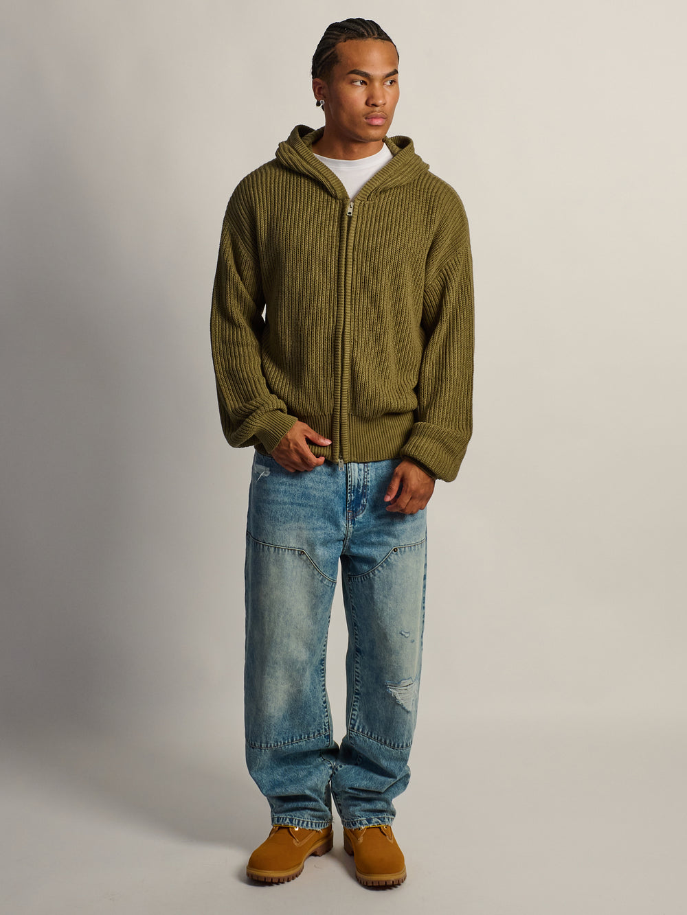 PULL À CAPUCHE KOLBY - OLIVE