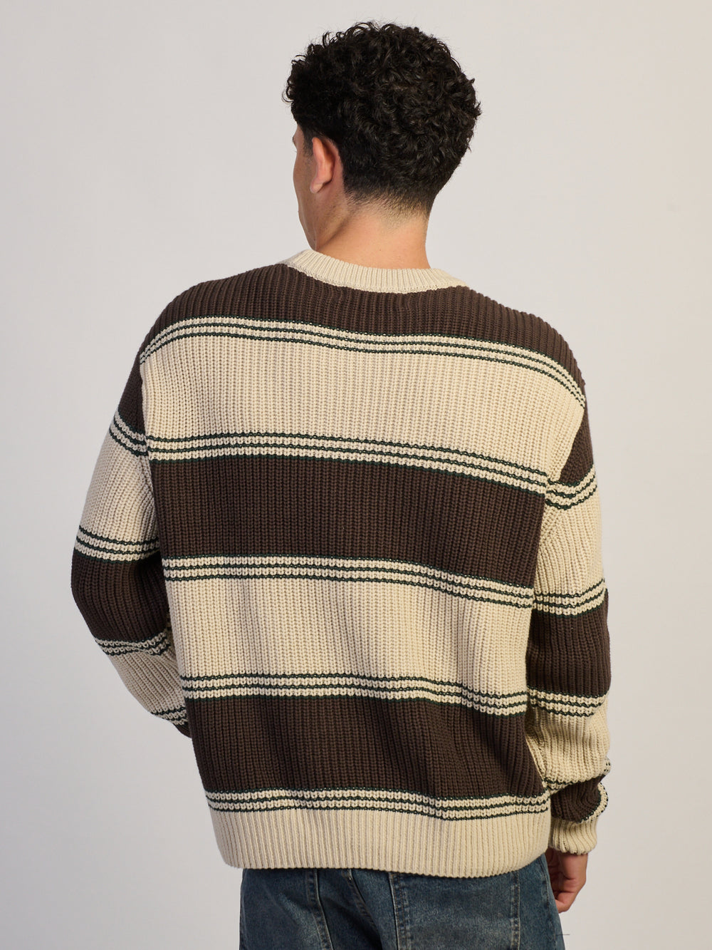 KOLBY KOLBY WAFFLE CREW SWEATER - BROWN - Boathouse
