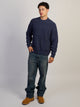 CHANDAIL À COL ROND KOLBY EN TRICOT WAFFLE - BLEU MARINE