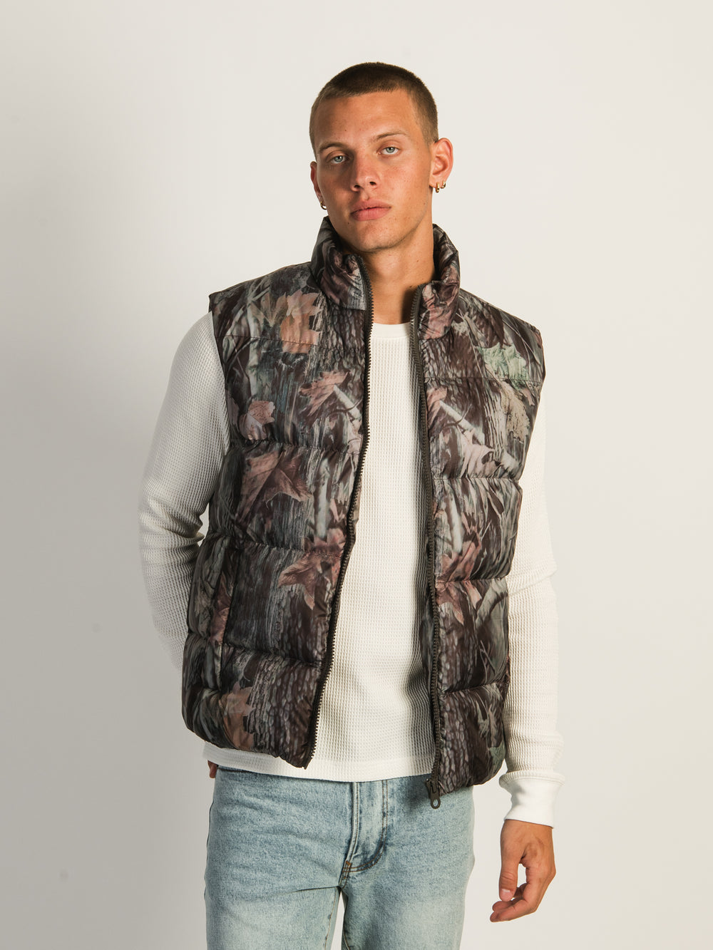 KOLBY PUFFER VEST - CAMOFLAUGE - CLEARANCE