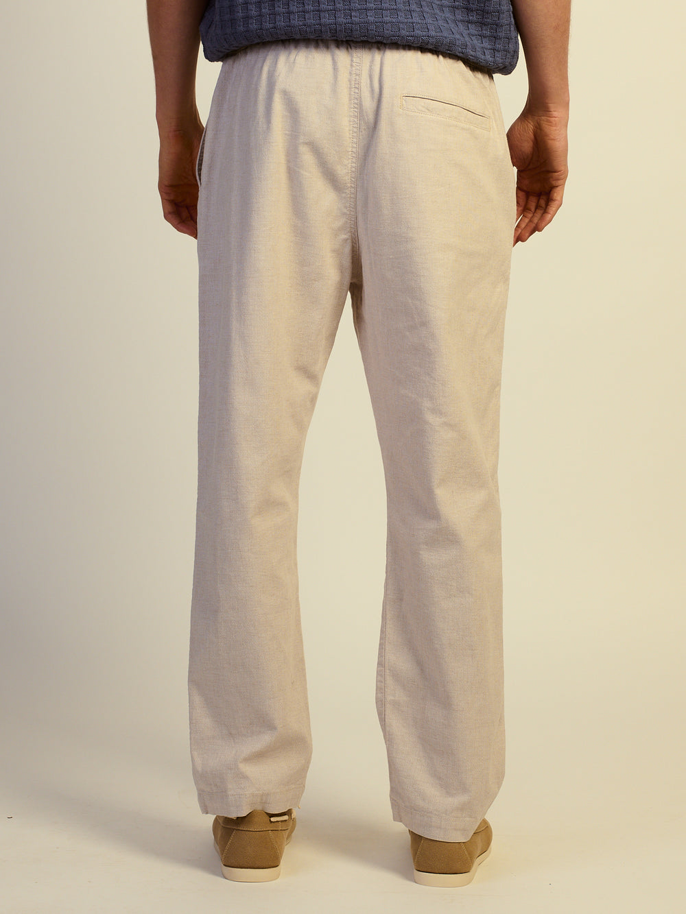 PANTALON KOLBY COUPE AMPLE, MÉLANGE LIN -NATUREL