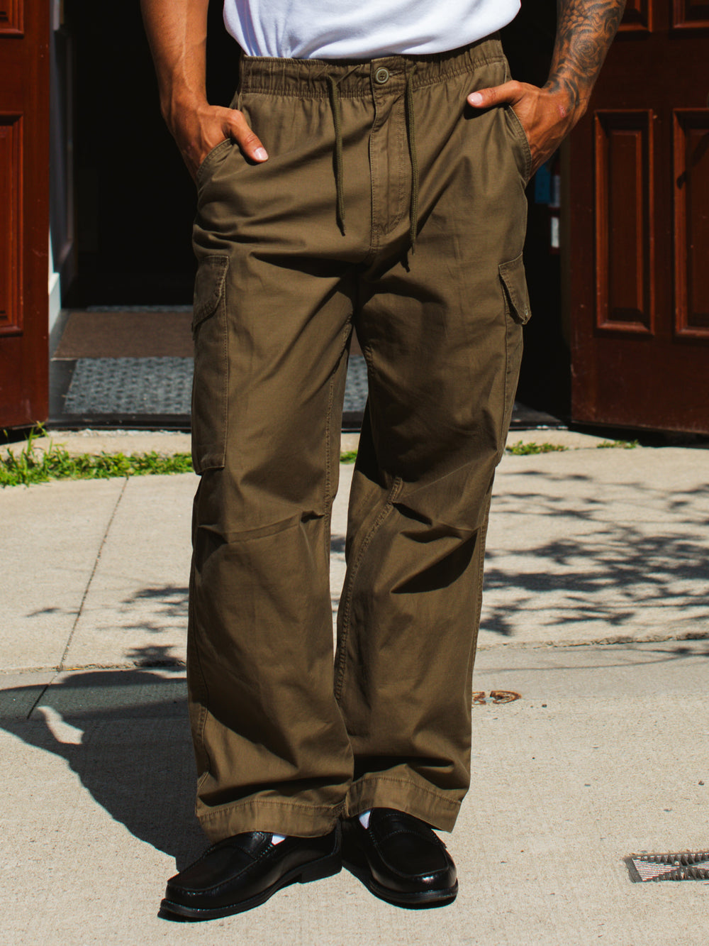 KOLBY BAGGY CARGO PANT - OLIVE