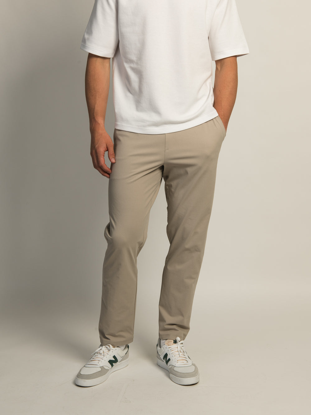 KOLBY KEEP COOL STRETCH PULL ON PANT - PEBBLE