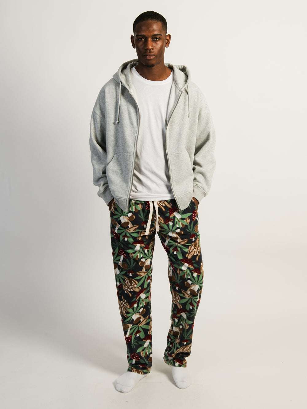 KOLBY PRINTED POLAR PANT - NAVY