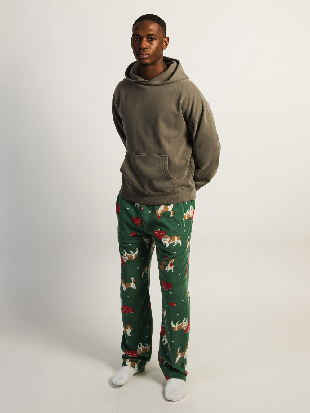KOLBY PRINTED POLAR PANT - PINE