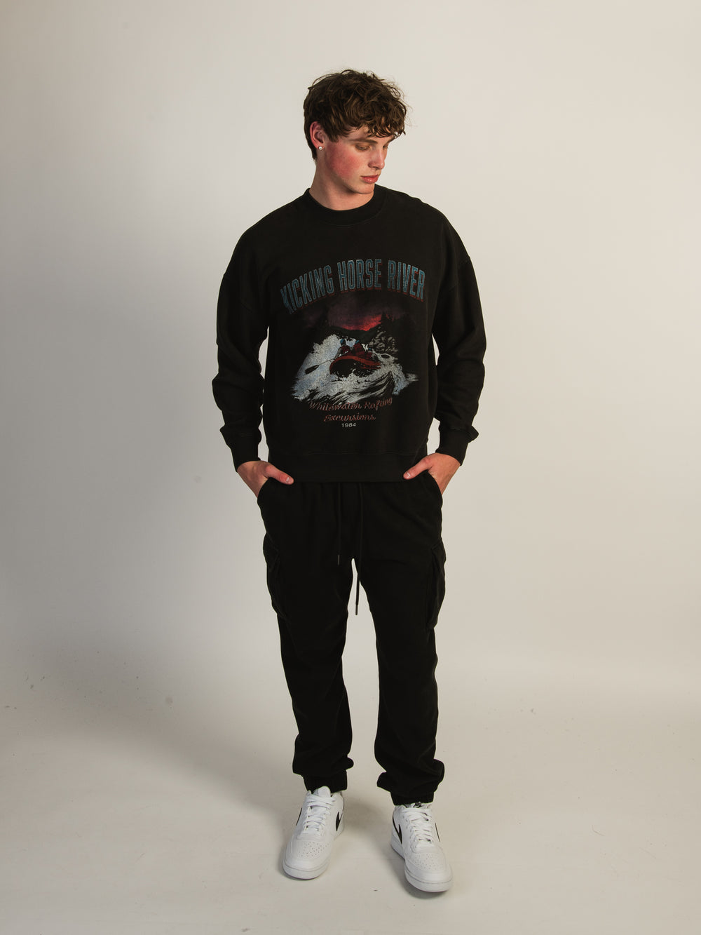 KOLBY VINTAGE WASH CARGO - BLACK