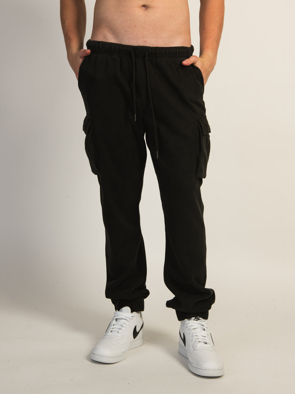 KOLBY VINTAGE WASH CARGO - BLACK