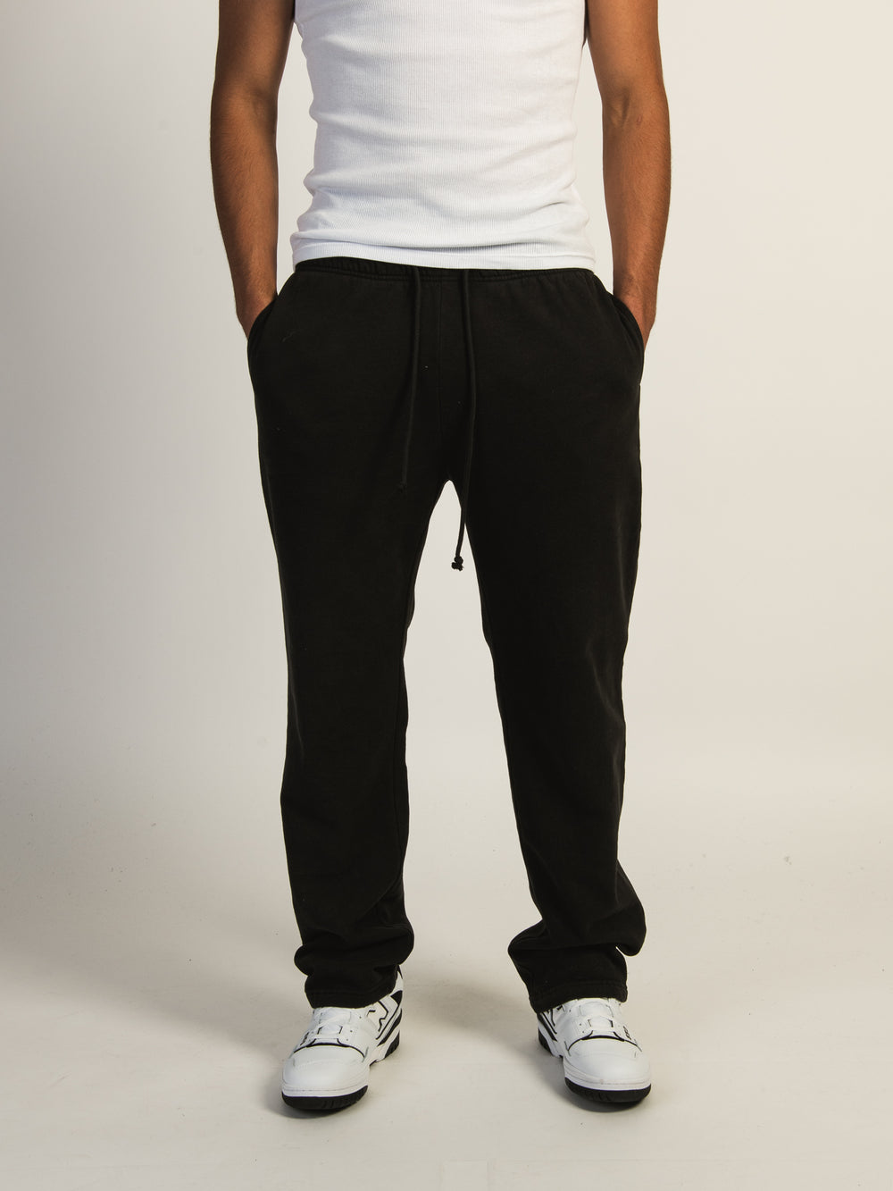 KOLBY VINTAGE WASH LOUNGE PANT - BLACK