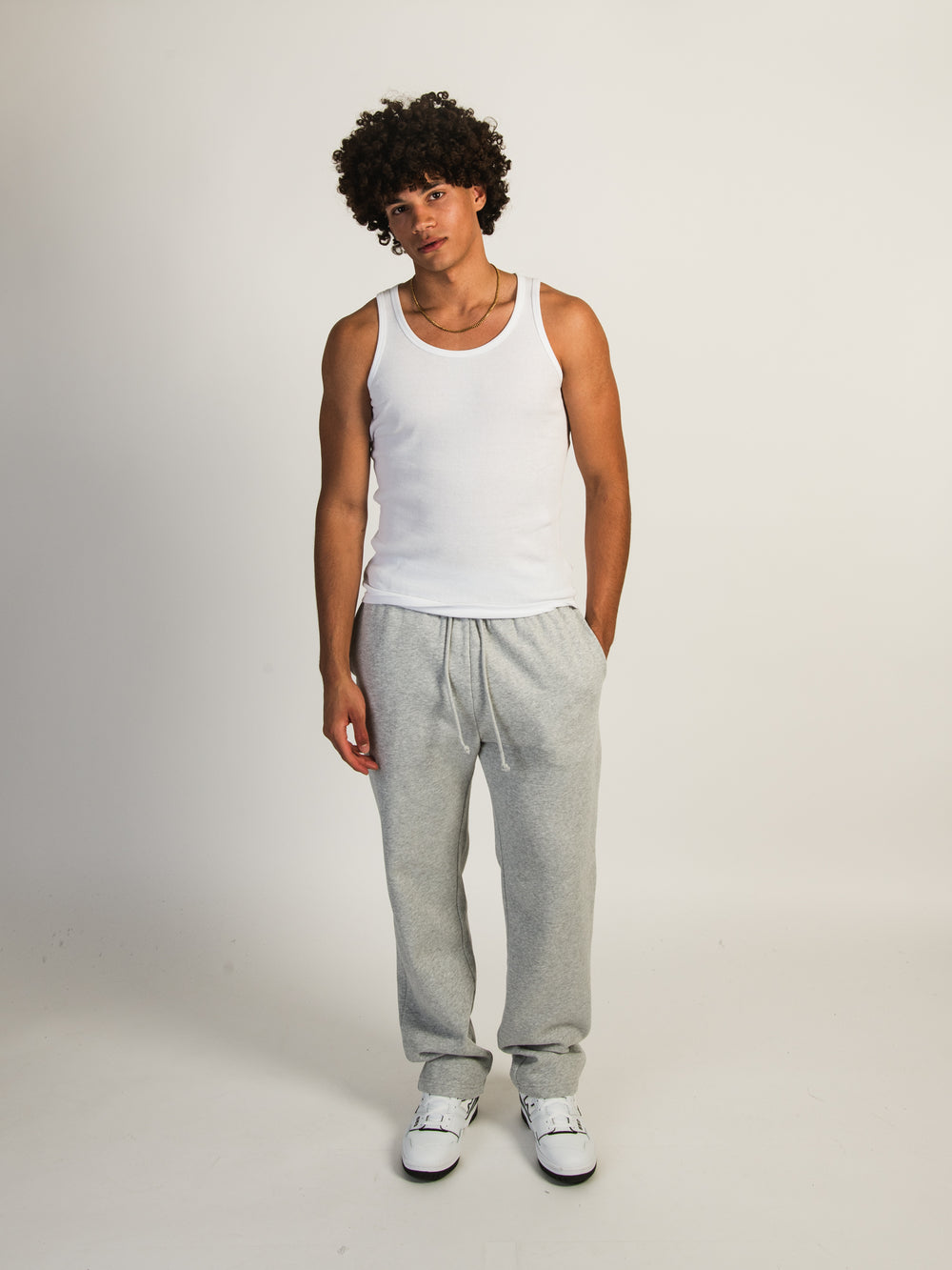 PANTALON DE DÉTENTE DÉLAVÉ KOLBY VINTAGE – GRIS CHINÉ