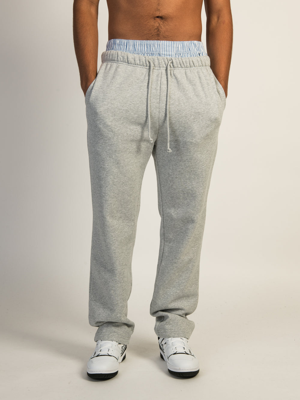 PANTALON DE DÉTENTE DÉLAVÉ KOLBY VINTAGE – GRIS CHINÉ
