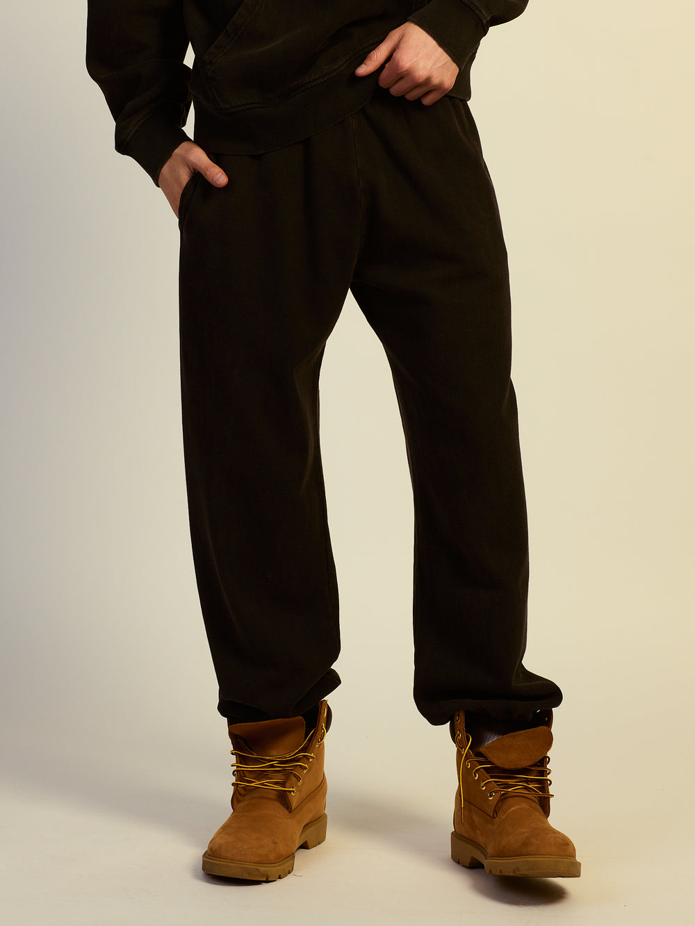 KOLBY BAGGY FLEECE JOGGER - BLACK