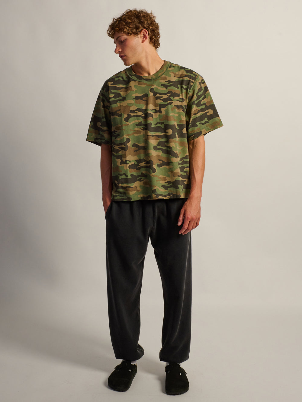 KOLBY BAGGY FLEECE JOGGER - BLACK