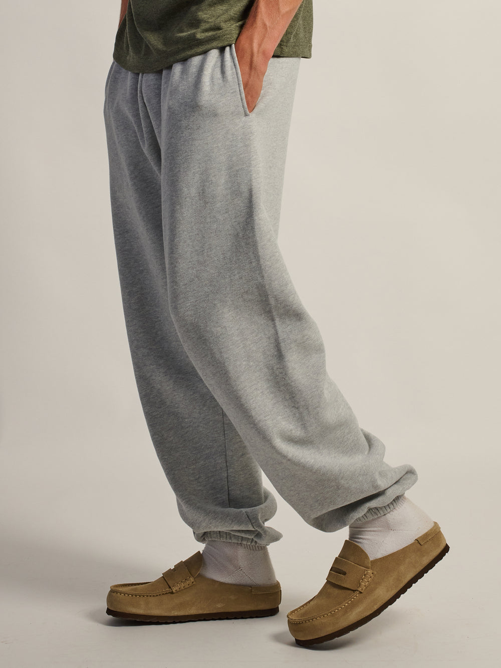 JOGGER POLAIRE KOLBY BAGGY – GRIS CHINÉ
