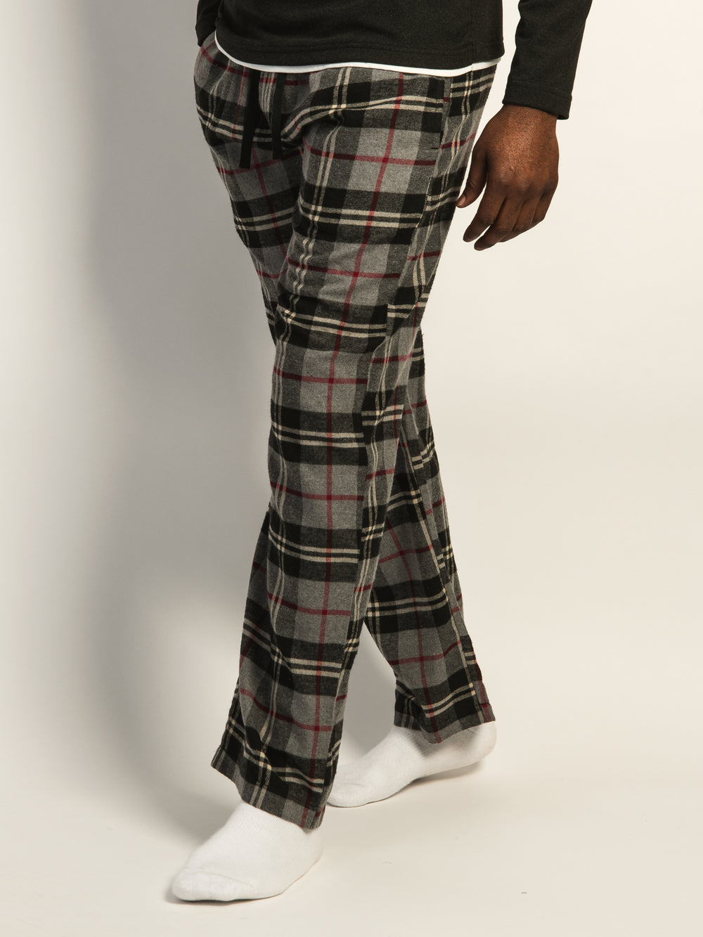 KOLBY PLAID PANT - BLACK